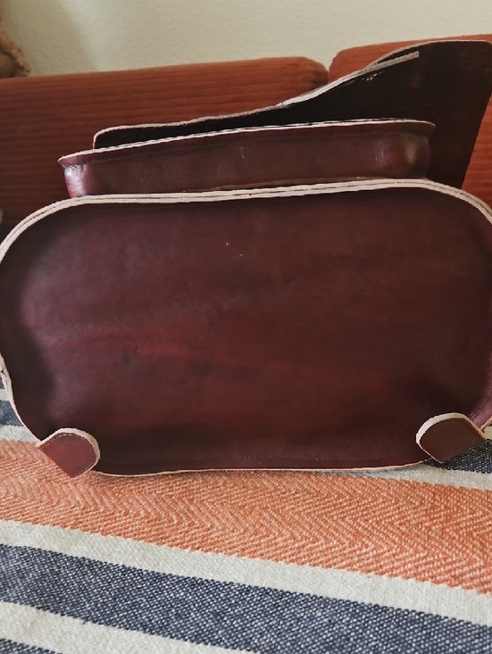 Men Or Woman Brown Leather Backpack - Sleek Everyday Carry, Travel Use. main image 13